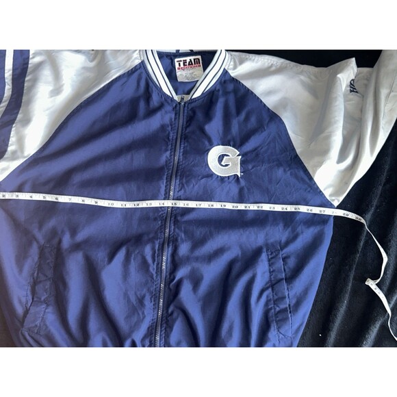 VTG 90’s Team Edition Apparel  Varsity Jacket Blue/Grey Hoyas Men’s Large - Picture 8 of 10
